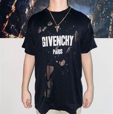 givenchy destroyed tee|givenchy polo shirts.